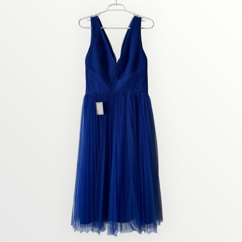 Zac Posen Tulle Midi-Dress in Royal Blue, size 6 - Picture 6 of 13
